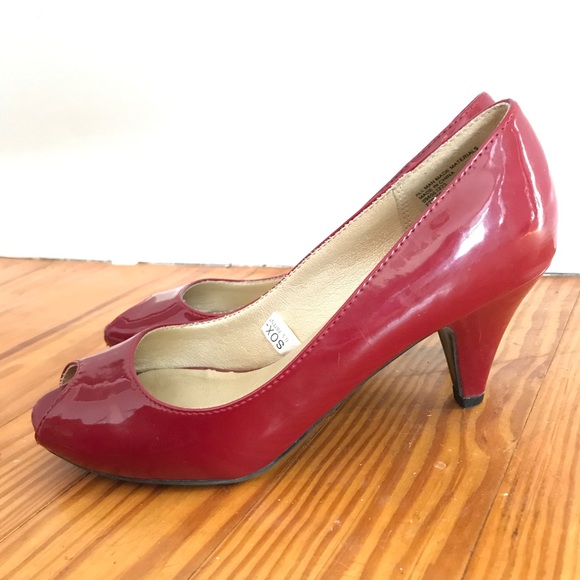 Mossimo Supply Co. Shoes - Mossimo Open-Toe Red Heels Mossimo Supply Co. Shoes - Mossimo Open-Toe Red Heels
